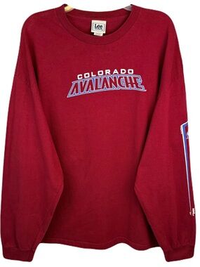 Rare Vintage Lee Sport NHL Colorado Avalanche Long Sleeve Shirt